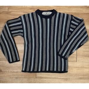 Women’s Vintage Measured Size S Navy Blue Pazzo Pullover Sweater